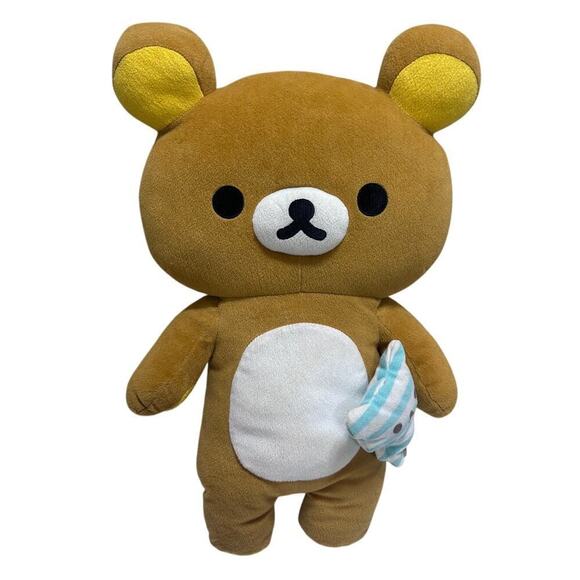 RILAKKUMA Plush Bear 18" San X Japan Anime Brown 2015 Pillow Kitty Toy Retro